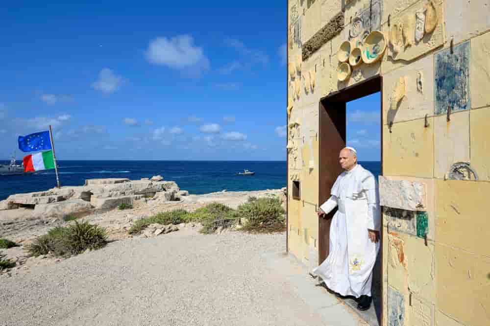 Léon XIV à Lampedusa le 4 juillet 2026.