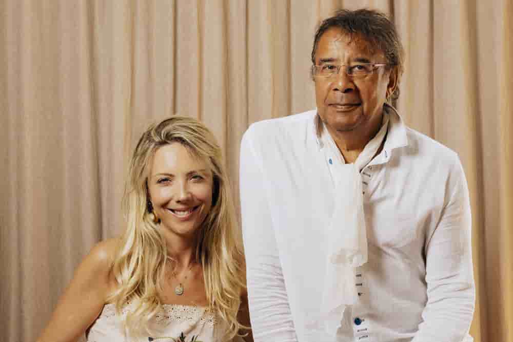 Laurent Voulzy et Isaure Le Faou à l'hôtel de Sers, le 22 juin 2026, à Paris.