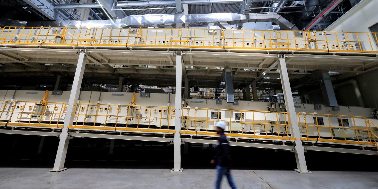 Au coeur de la gigafactory d'ACC, implantée sur le site de Billy-Berclau/Douvrin dans le Pas-de-Calais.