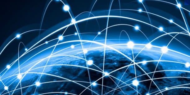 Blockchain, Internet, planète  numérique,