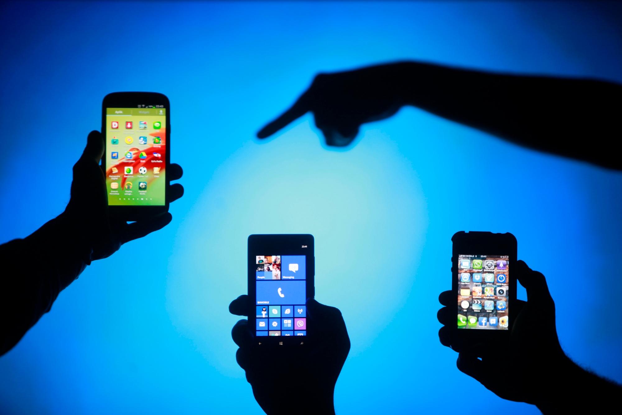 smartphones téléphones mobiles