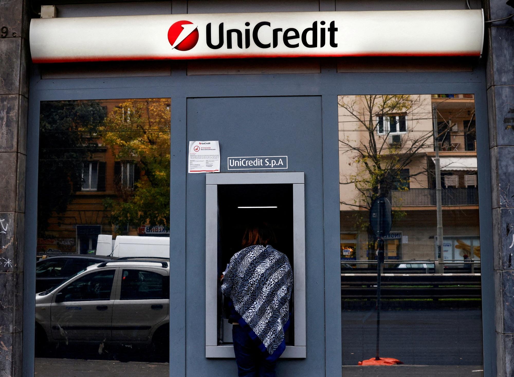 La banque UniCredit à Rome