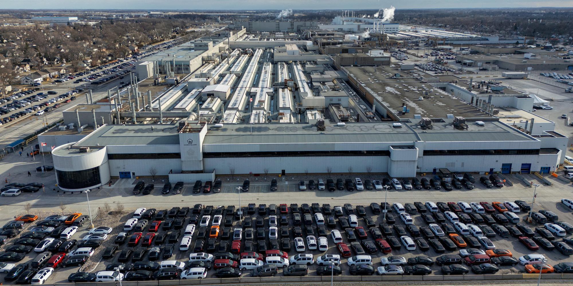 L'usine d'assemblage Chrysler de Stellantis à Windsor (Ontario), au Canada.