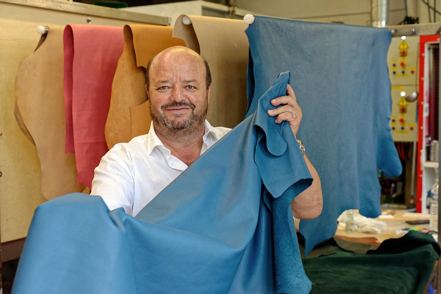 Jean-Christophe Muller, directeur général des Tanneries Haas à Mittelbergheim (Bas-Rhin)