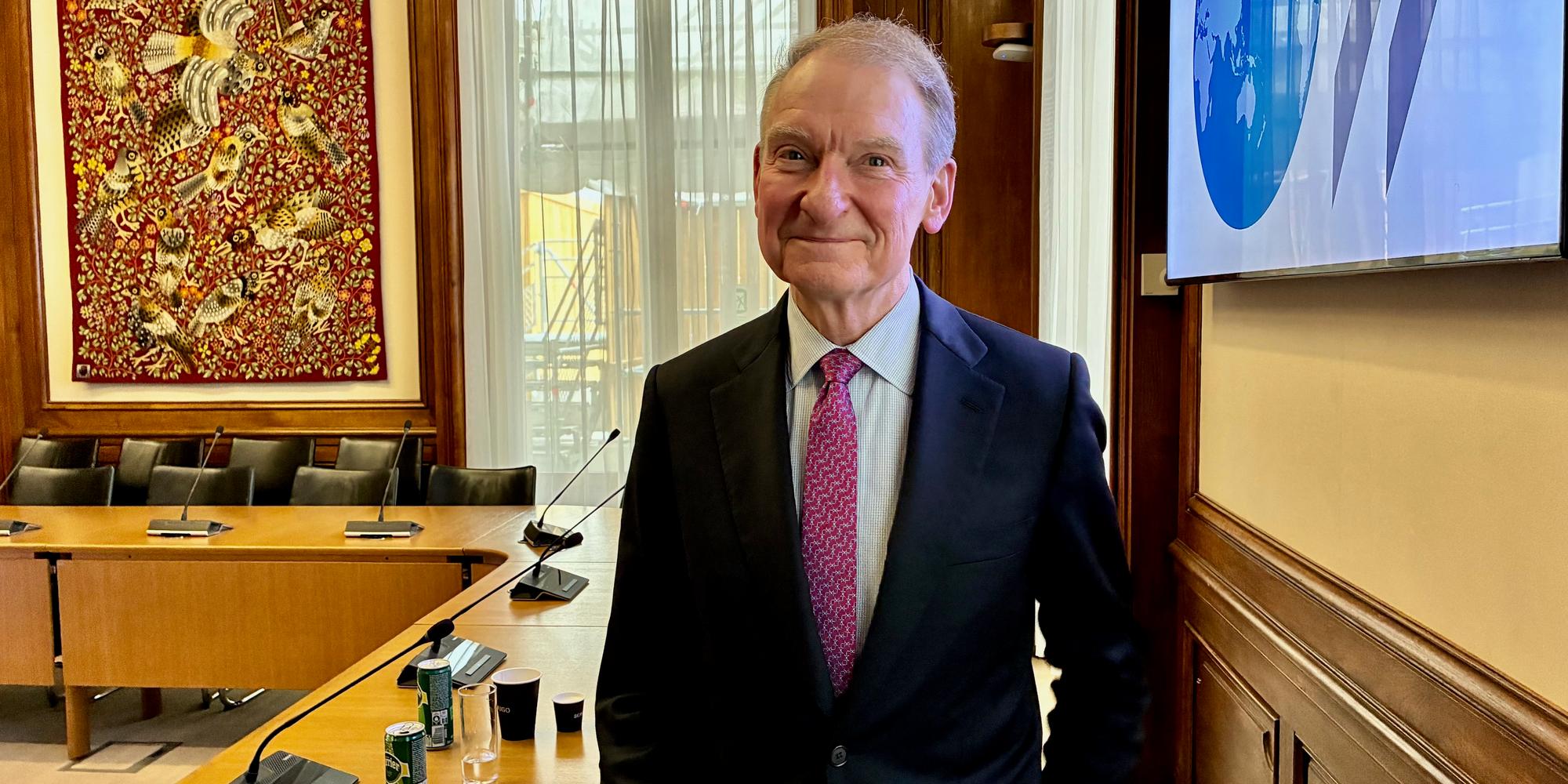 Paul Atkins, président du gendarme américain de la Bourse, à Paris, mercredi 10 septembre 2025.