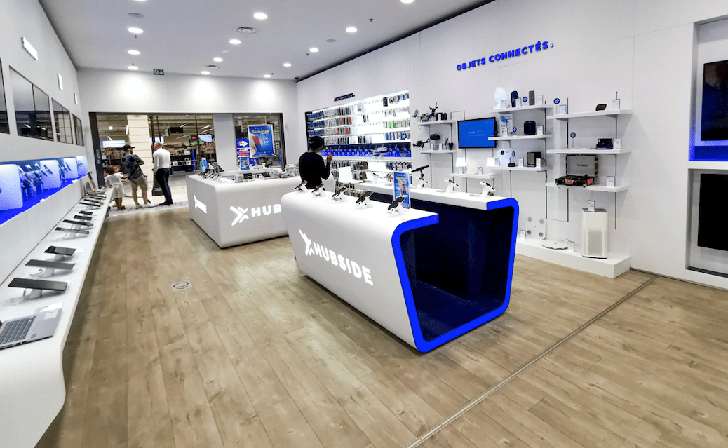Les magasins Hubside Store du groupe Indexia, placé en liquidation en mai 2024.
