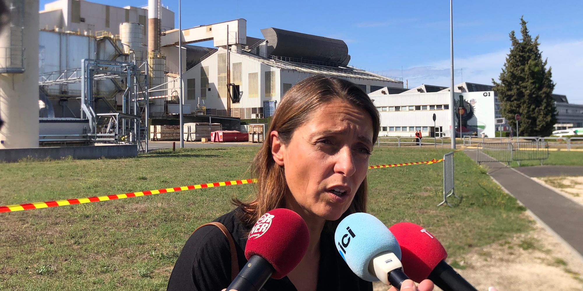 La secrétaire générale de la CGT Sophie Binet est venue soutenir les salariés d'OI-Glass en Gironde ce 9 septembre 2025.