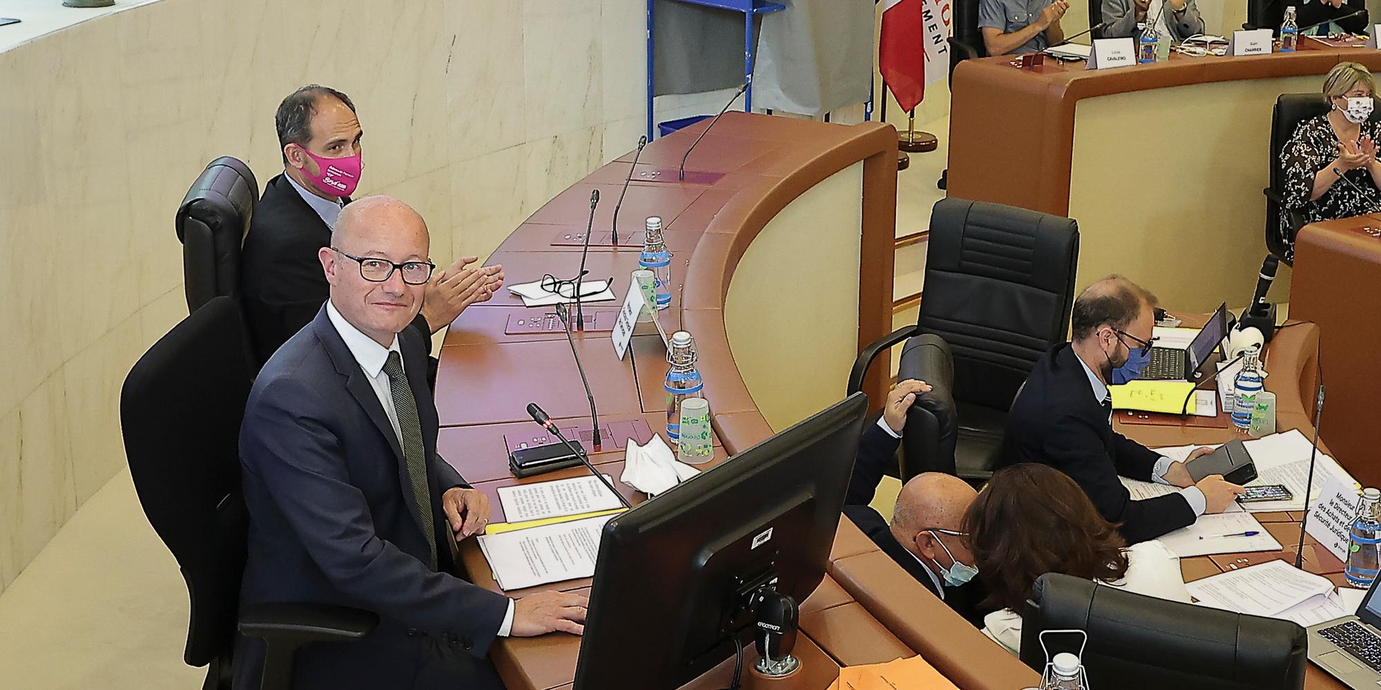 Le président du département de la Gironde Jean-Luc Gleyze au moment d'entamer son deuxième mandat en 2021.