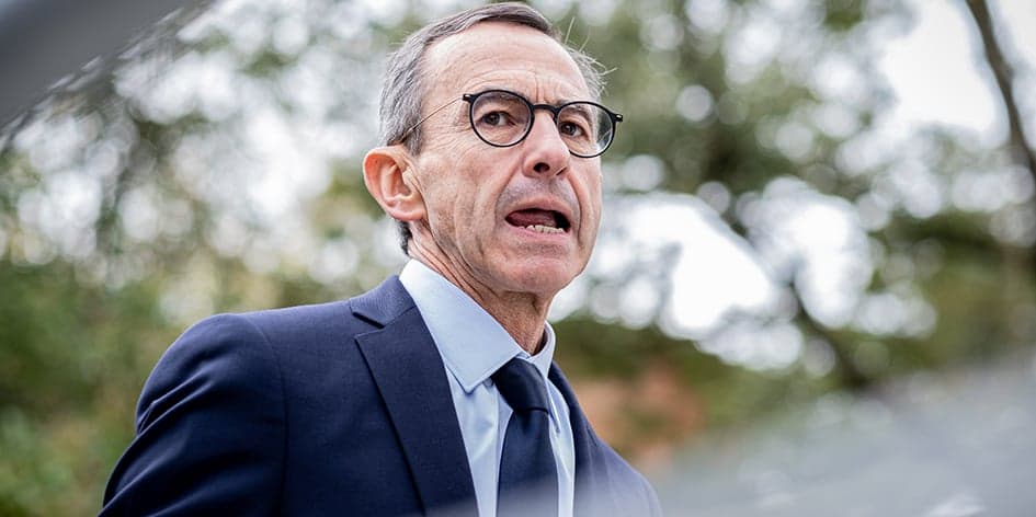 Le ministre de l'Intérieur Bruno Retailleau a échangé vendredi 16 mai avec les professionnels des cryptoactifs.