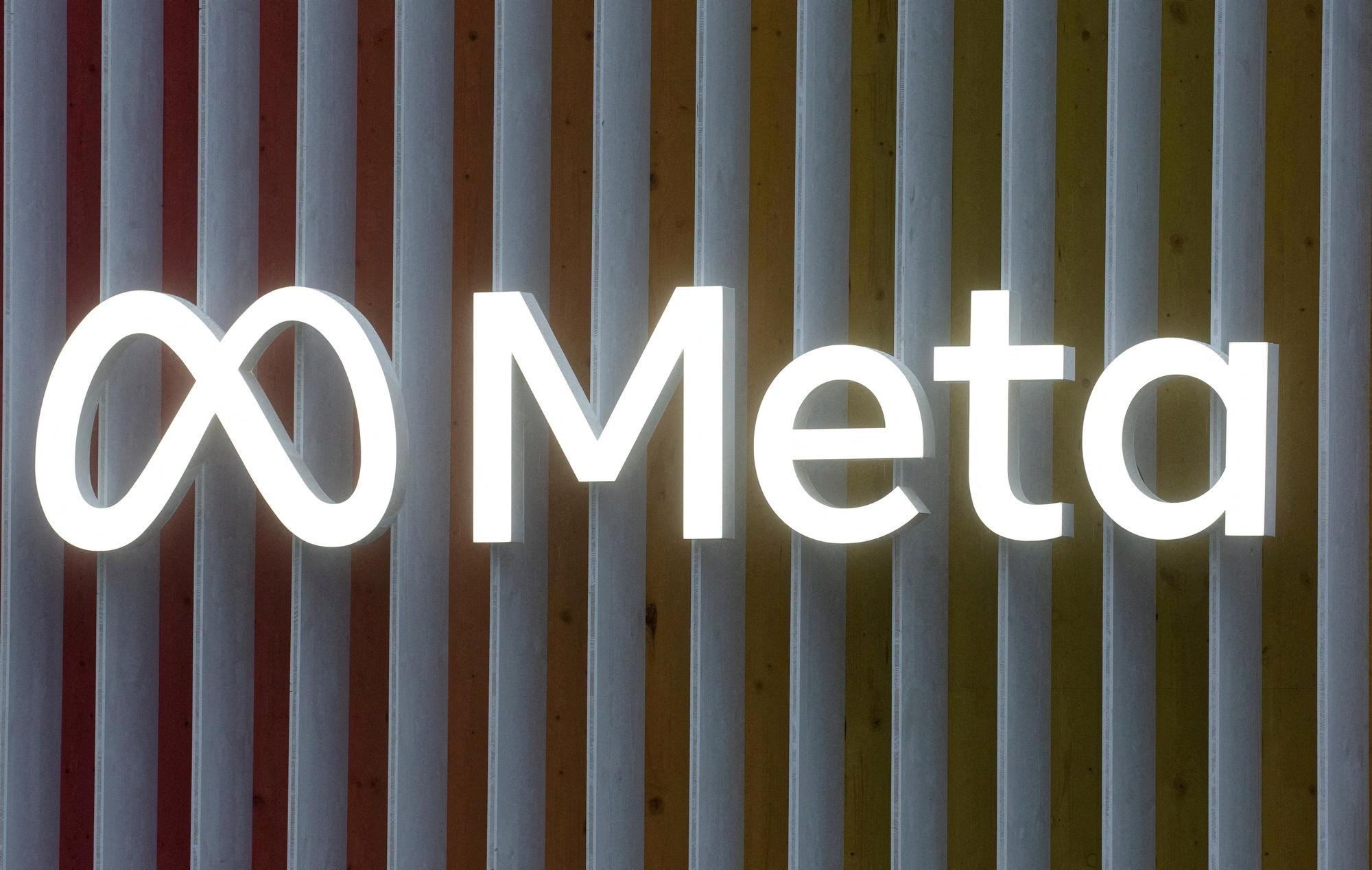 Le logo de meta platforms est vu a davos