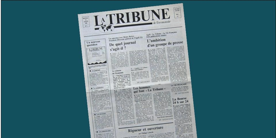 Le premier numéro de La Tribune, daté du 15 janvier 1985.