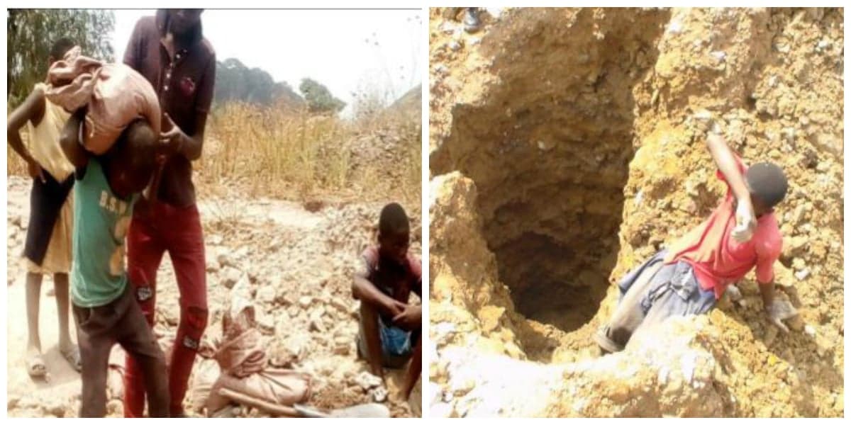 Des enfants travaillant dans des mines de cobalt en RDC, dans la plainte déposée par IRAdvocates, le 15 décembre 2019 à Washington.