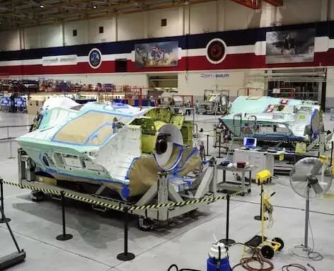 fuselage central pour un F-35 fabriqué par Northrop Grumman.