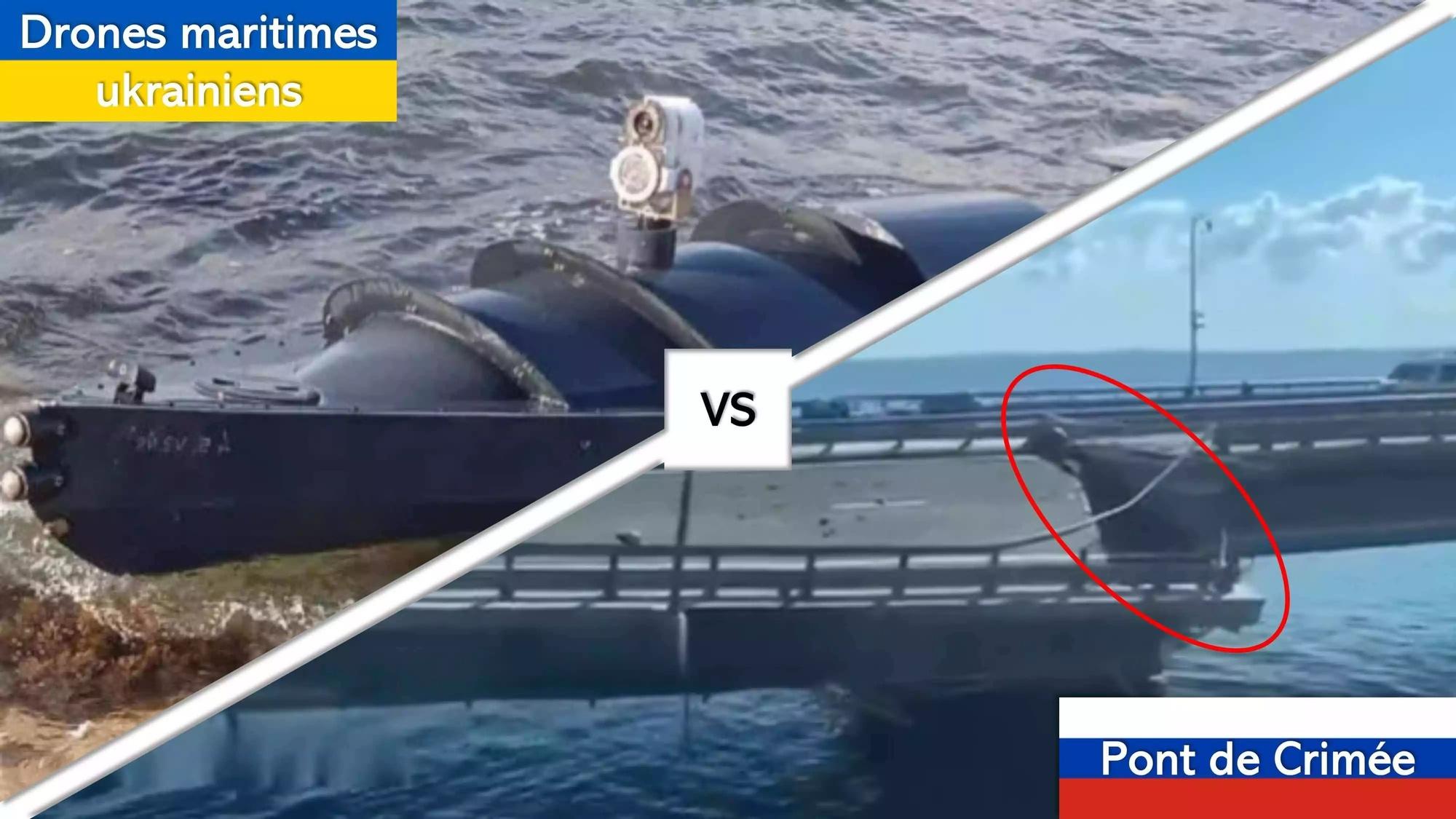 Le pont de Crimée a subi une très récente attaque de drones maritimes ukrainiens.