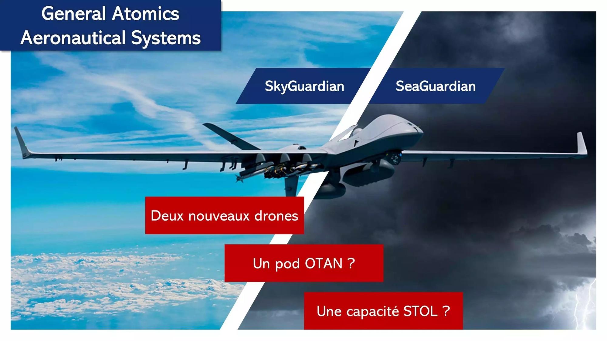 SkyGuardian et SeaGuardian de General Atomics Aeronautical Systems.