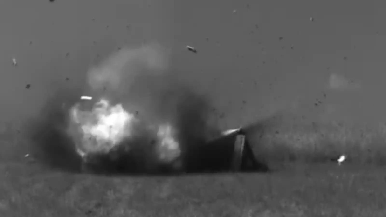Essai réussi de la toute première munition téléopérée française, développée et produite par Delair-KNDS France (15 octobre 2024).