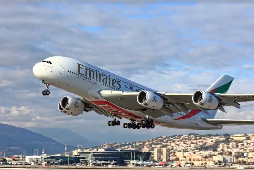 L'Airbus A380 d'Emirates à Nice Côte-d'Azur