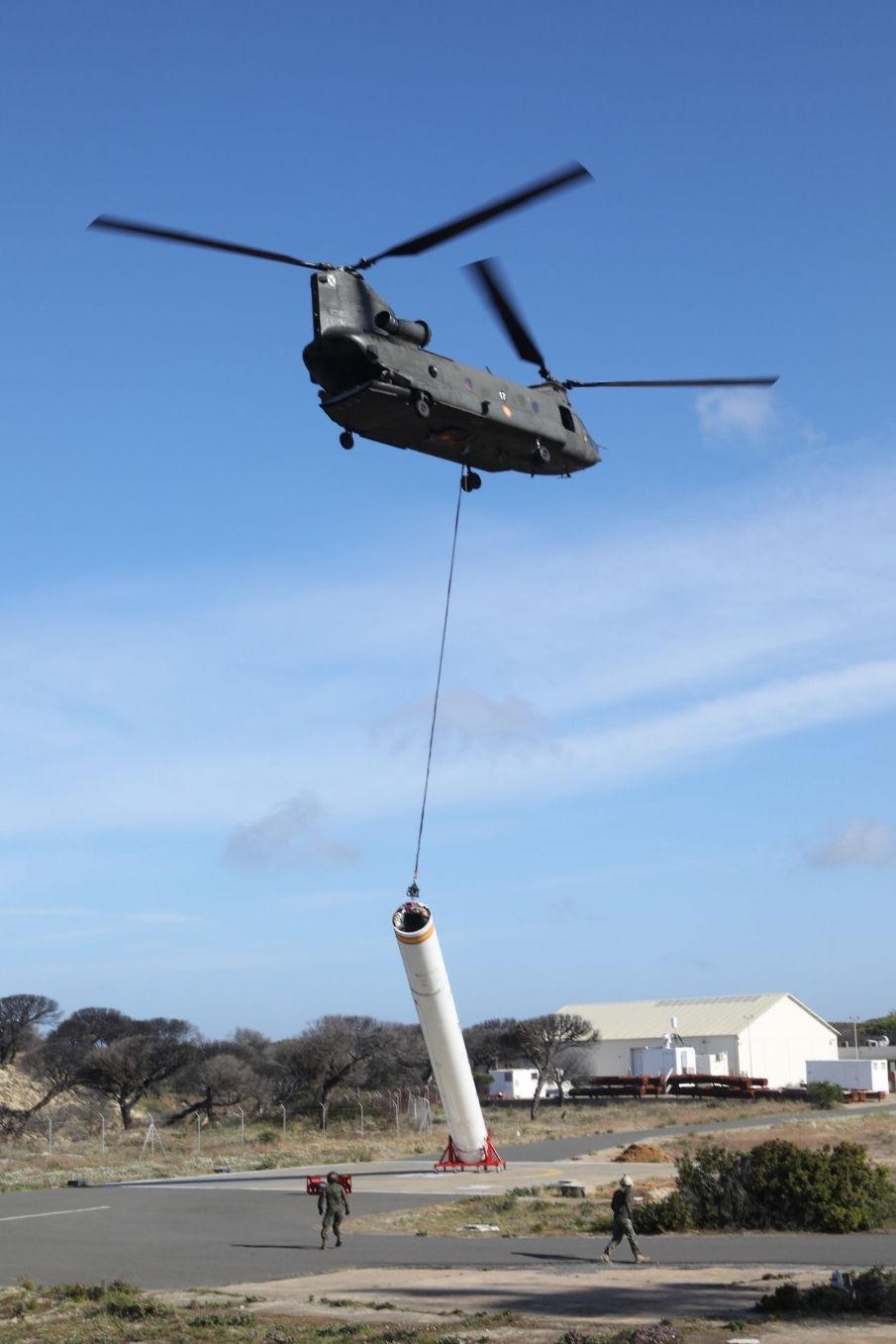 Preparation for drop test.