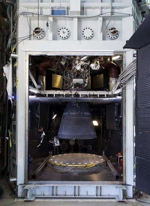 Moteur Vinci sur banc d'essai