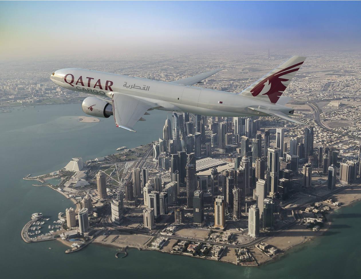 Qatar Airways Cargo 777 Freighter.