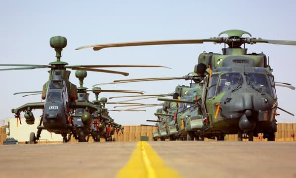 Hélicoptères Tigre et NH90 allemands déployés au Mali