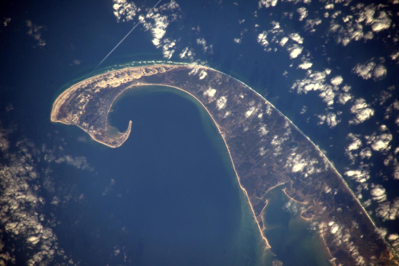 Le cap Cod, vu depuis l’ISS.