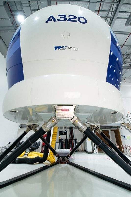 A320 simulator at Airbus India Training Centre.