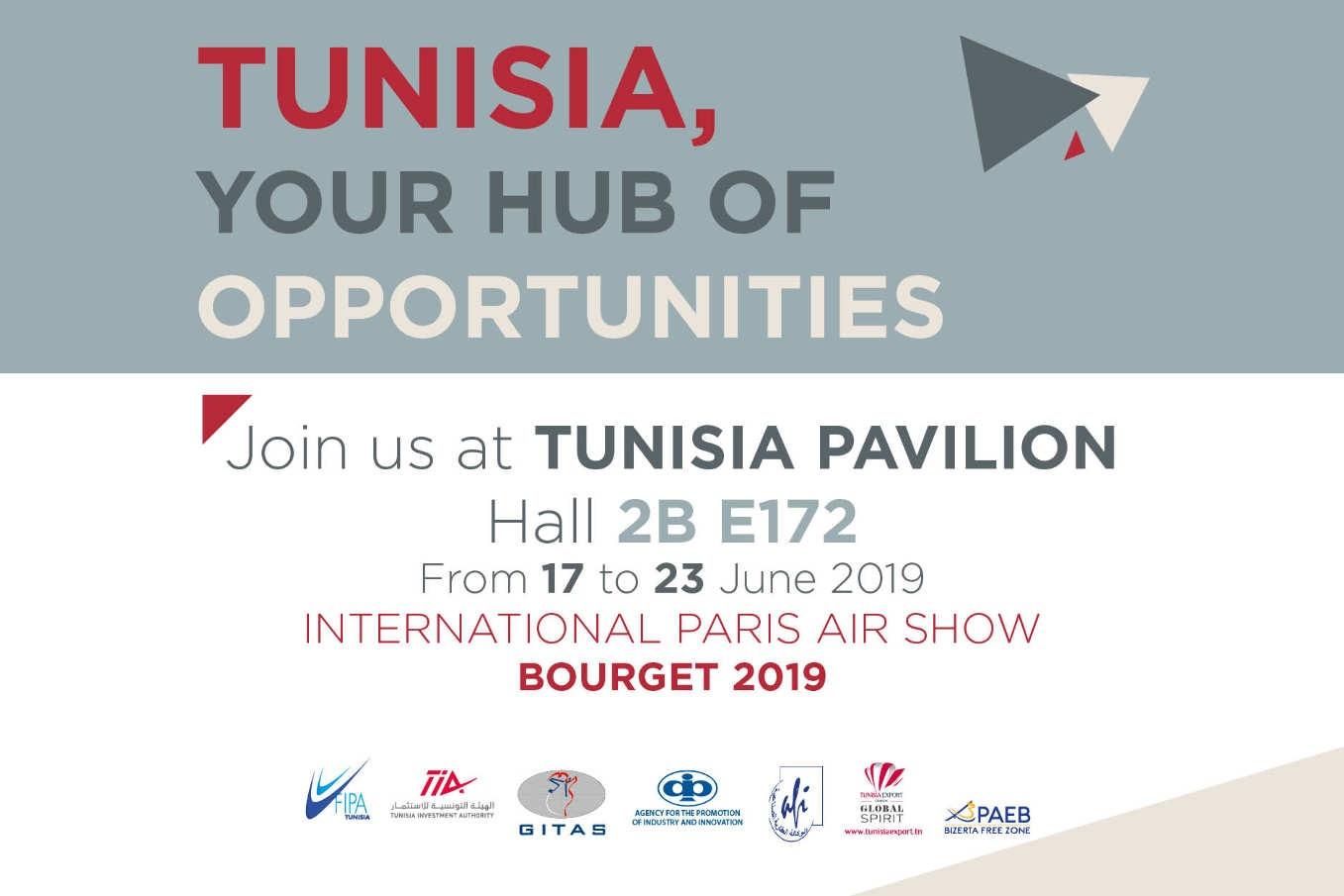Join us at Tunisia Pavilion at Le Bourget - Paris Air Show 2019.