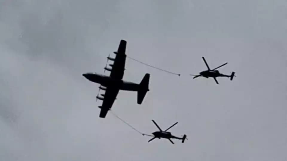 HC-130J Combat King II et HH-60 de l'AFSOC lors d'une opération CSAR au-dessus de l'Iran (3 mars 2026).