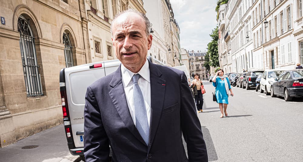 Jean-François Copé arrive au Musée social où se tient le bureau politique des LR.