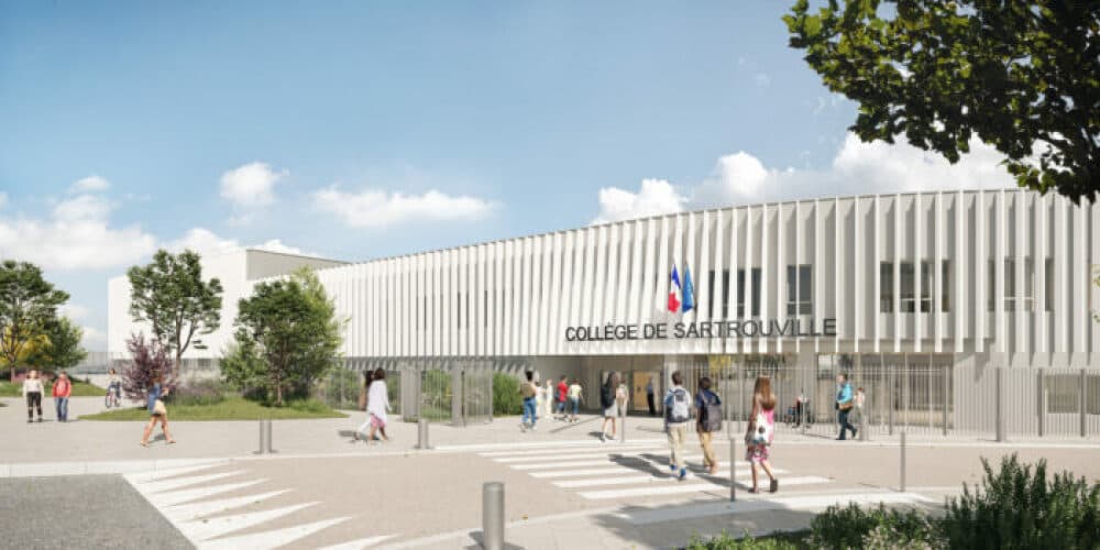 Perspective du futur collège Sébastienne Guyot à Sartrouville.