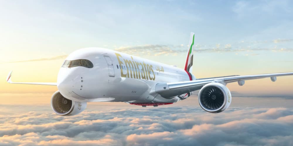 Emirates a inauguré son neuvième A350 sur la ligne Lyon-Dubaï en septembre dernier. Il s'agit du deuxième appareil de cette série placé par la compagnie en Europe après Edimbourg.
