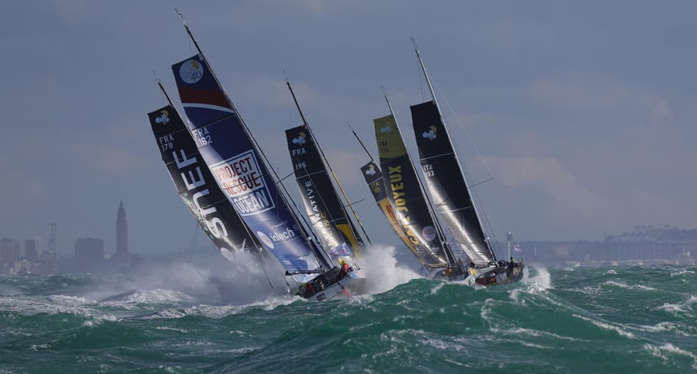 Le départ de la Transat Jacques-Vabre en 2023.