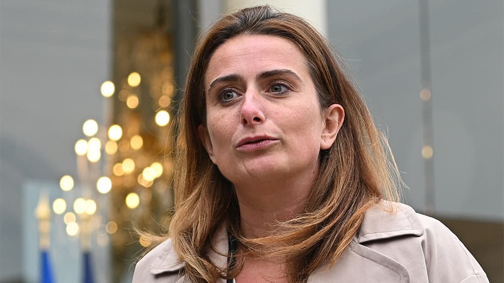 La secrétaire nationale du parti les Ecologistes, Marine Tondelier, le 10 octobre à l'Elysée.