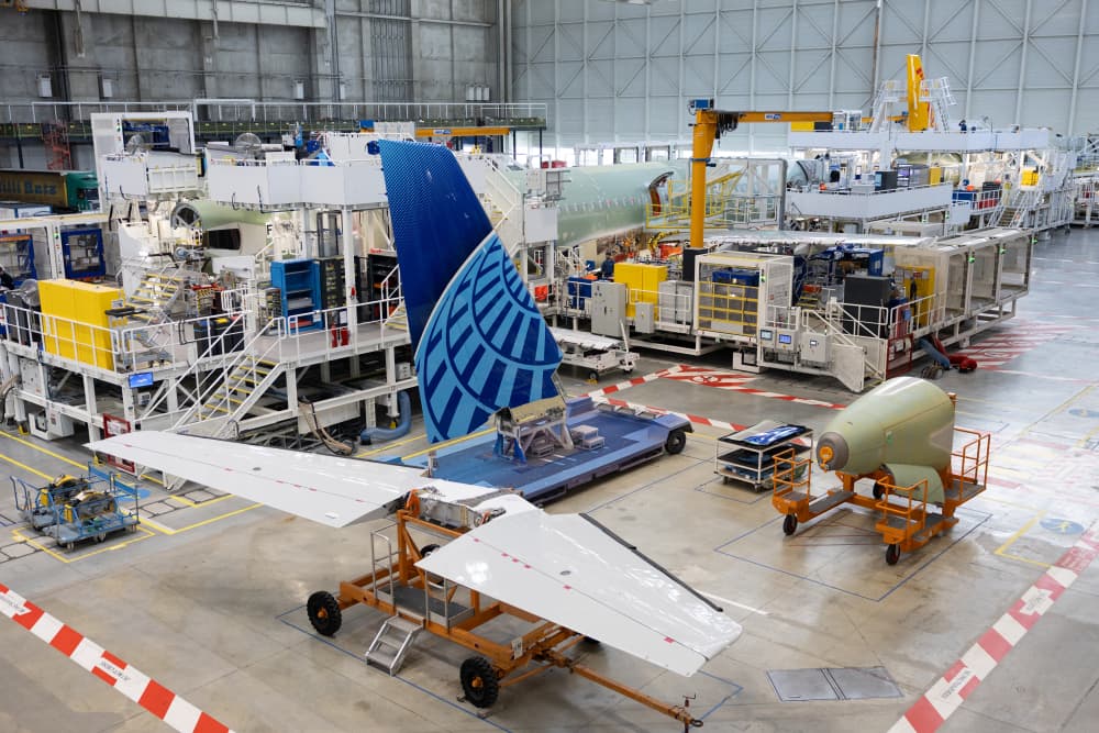 La nouvelle ligne d'assemblage finale d'Airbus à Toulouse bénéficie d'un réseau de 5G privée.