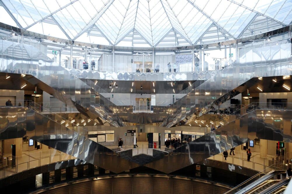 ©PHOTOPQR/LE PARISIEN/Jean-Baptiste Quentin ; Villejuif ; 18/01/2025 ; La gare de la ligne 14 et 15 du metro Gustave-Roussy inaugurée et ouverte au public aujourd'hui reportage Pass navigo ticket plus © LP/Jean-Baptiste Quentin (MaxPPP TagID:...
