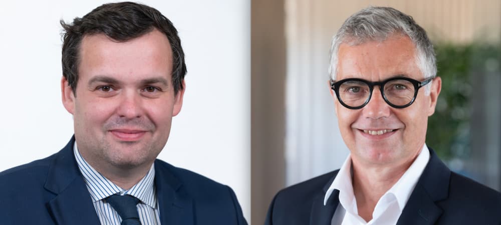 Denis Martins, président de Sofilaro, et Richard Laborie, directeur général du Crédit Agricole Languedoc.