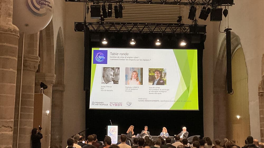 Les collectivités face aux cyberattaques, à l'European Cyber Week à Rennes.