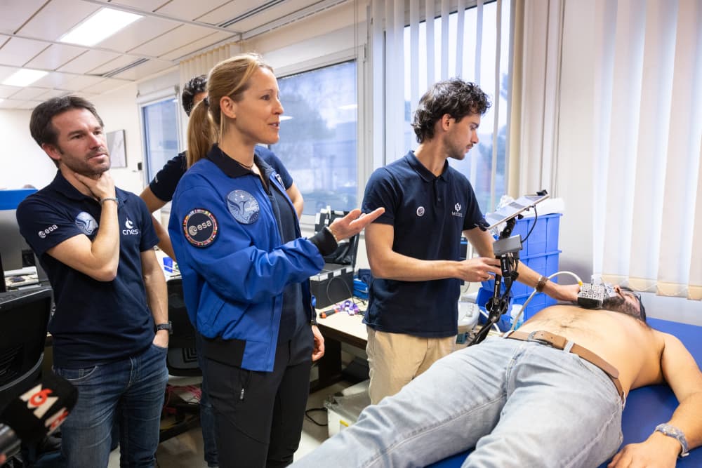 Sophie Adenot au CNES à Toulouse.