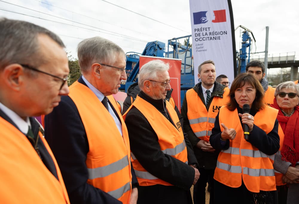 La région Occitanie a invité les représentants de la Commission européenne à visiter le chantier des aménagements ferroviaires au nord de Toulouse, préalable à la future LGV.