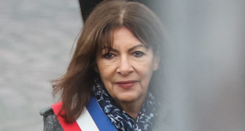 Anne Hidalgo, maire de Paris lors de la cérémonie du 11 novembre à Paris.
