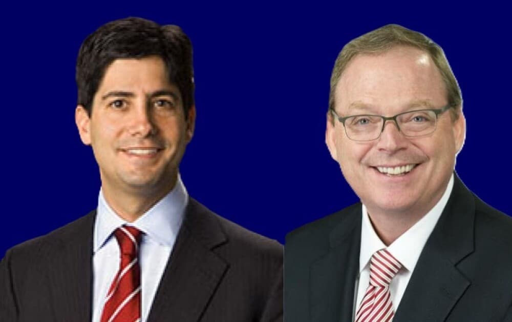 Les deux favoris de Donald Trump pour succéder à Jerome Powell à la tête de la Fed. À gauche, Kevin Warsh ; à droite, Kevin Hassett.