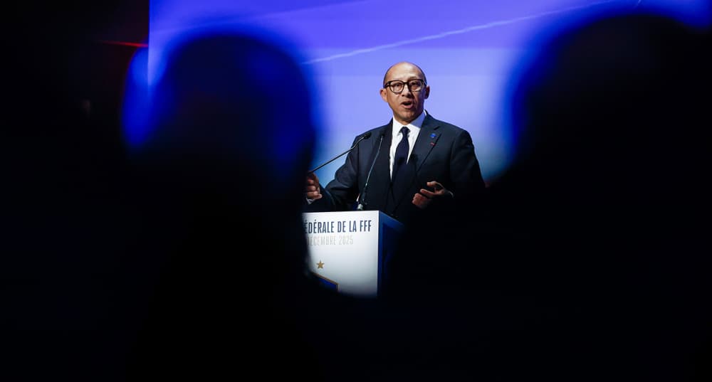 Philippe Diallo lors de l'Assemblée fédérale le 13 décembre 2025 à Paris.