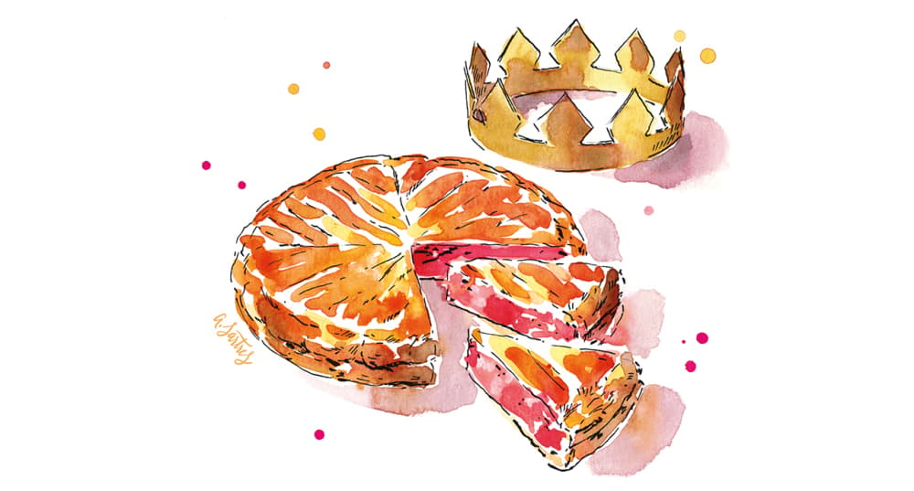Découvrez notre recette de la semaine : la galette des rois à la praline rose.