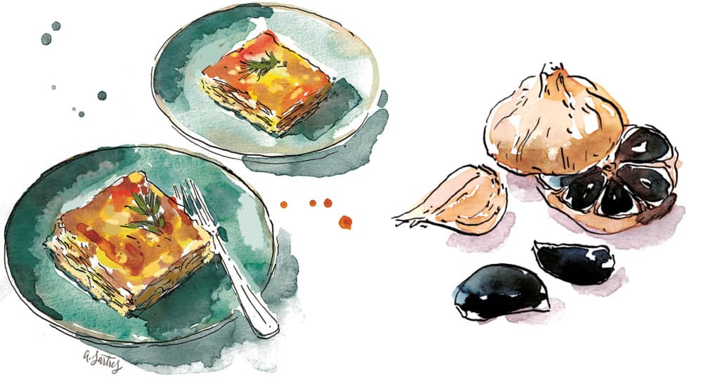 Découvrez la recette de la semaine, le gratin dauphinois à l'ail noir.