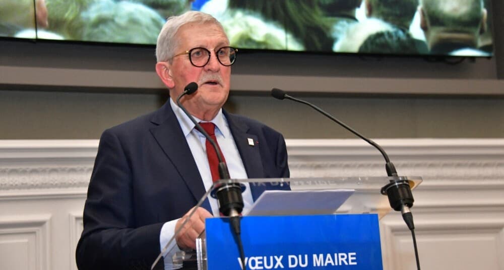 Emile Roger Lombertie, maire de Limoges, adresse ses voeux de fin d'année, le 10 janvier 2025.