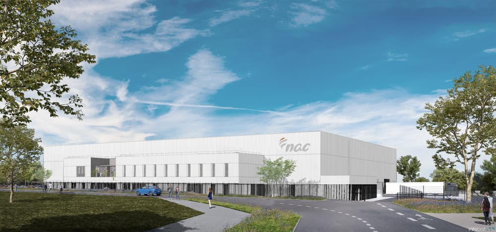 Vue 3D de la future usine Synergie Prod dans le Maine-et-Loire.