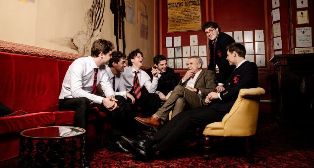 Philippe Torreton et la troupe du Cercle des Poètes Disparus au Théatre Antoine à Paris, le 21 janvier 2026