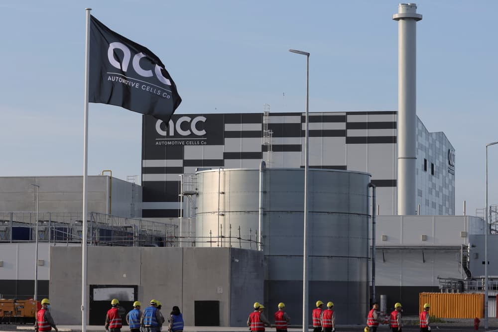 Vue générale de la gigafactory d'Automotive Cells Company (ACC), coentreprise de Stellantis, TotalEnergies et Mercedes, à Billy-Berclau-Douvrin, dans le nord de la France, le 30 mai 2023.