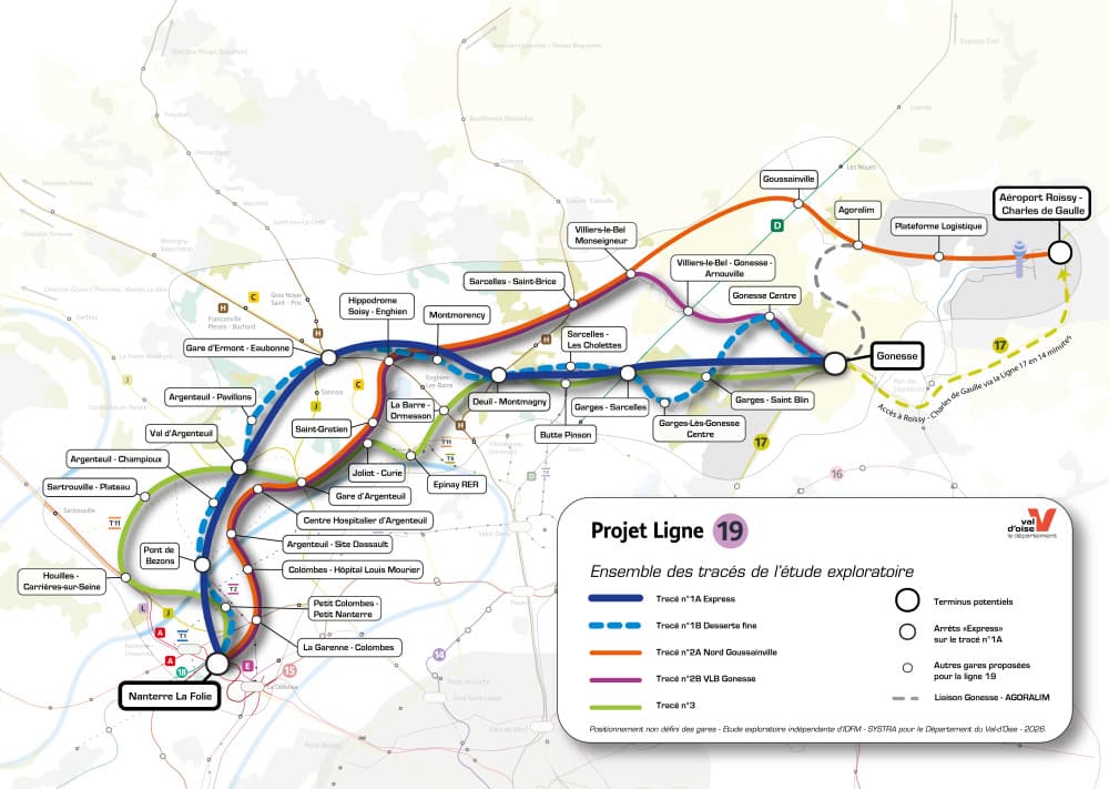 Le projet de ligne 19 du Grand Paris Express, tel qu’imaginé par le cabinet spécialisé Systra.